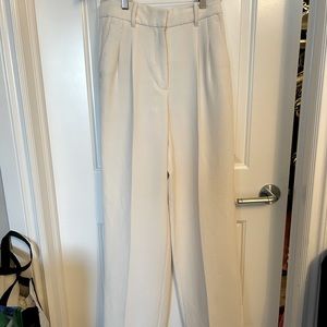 Cream Aritzia wide leg pants